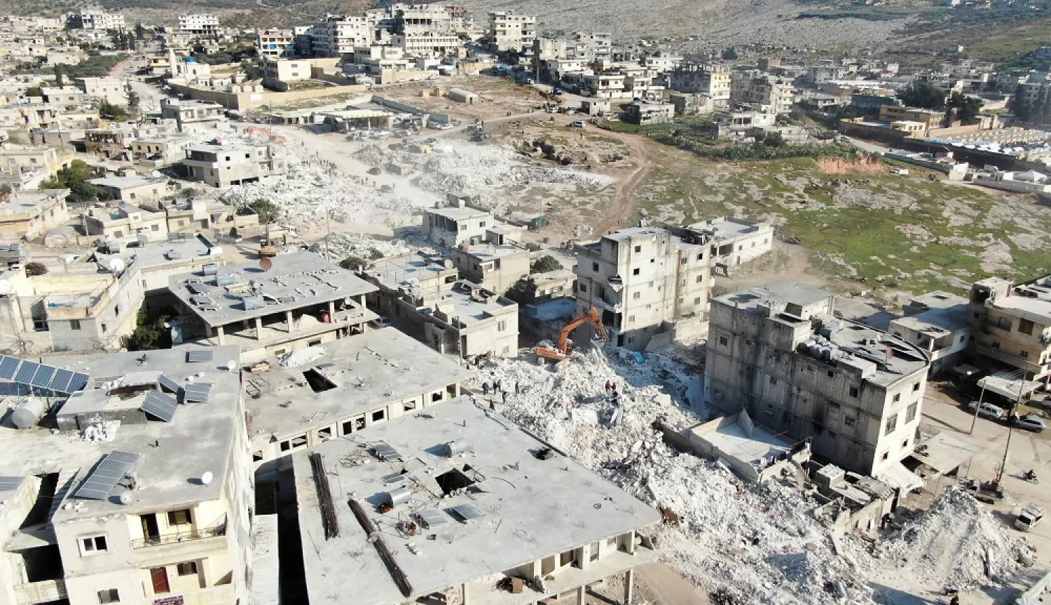 A view shows damaged buildings in the aftermath of an earthquake, in opposition-held town of Harem, Syria February 13, 2023. (Reuters)