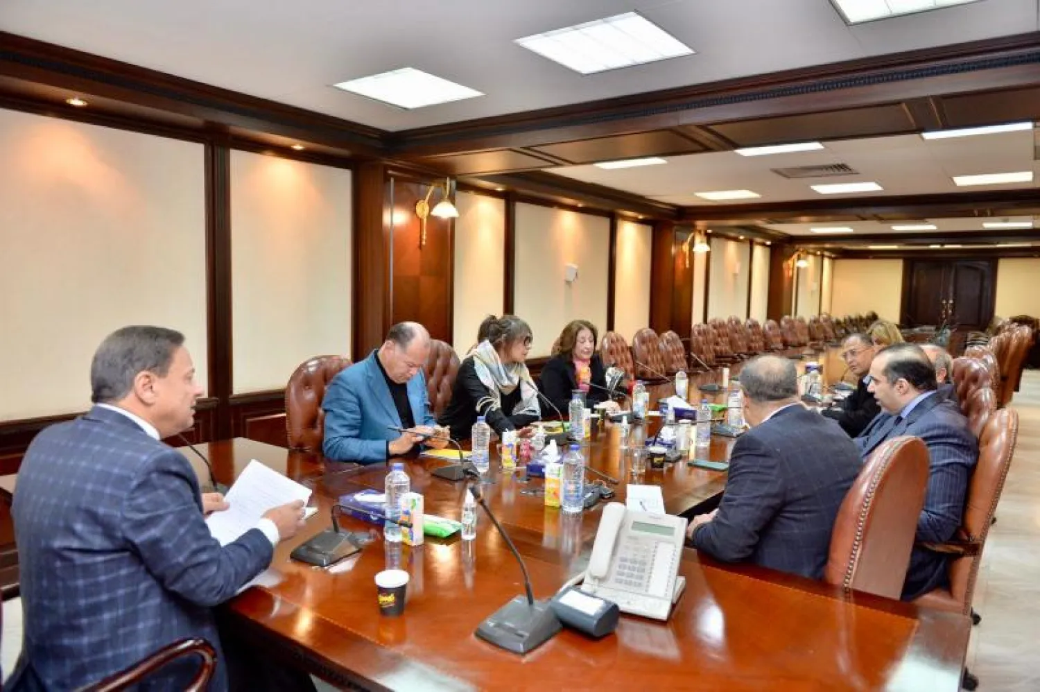 جانب من المؤتمر الصحافي للمجلس الأعلى لتنظيم الإعلام بشأن تجاوزات الإعلام الرياضي (صفحة المجلس الأعلى لتنظيم الإعلام على فيسبوك)