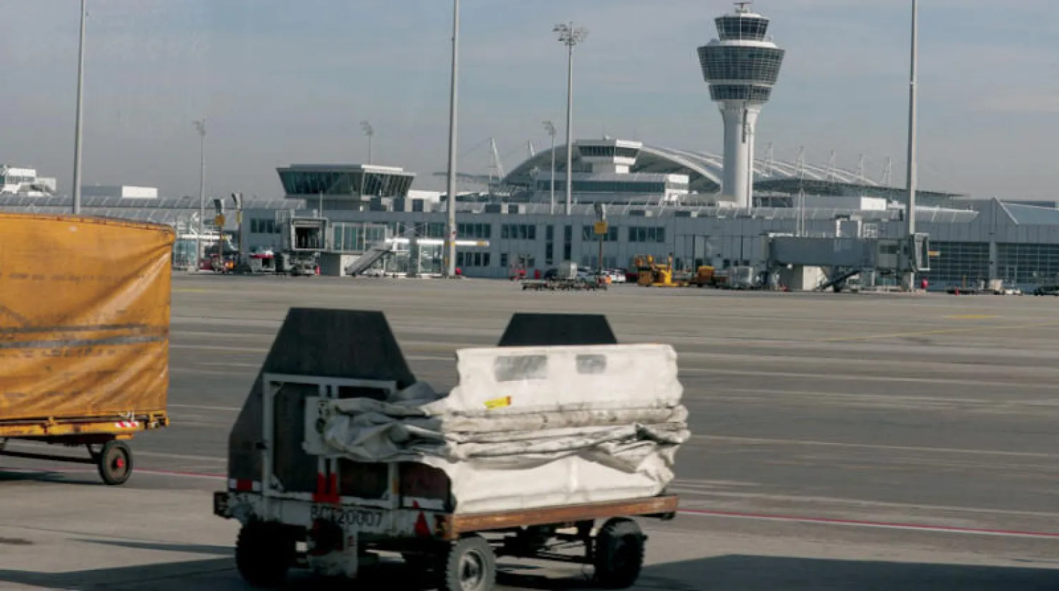 مطار ميونيخ الدولي في ألمانيا قبيل إضراب مزمع للعاملين اليوم الجمعة (رويترز)