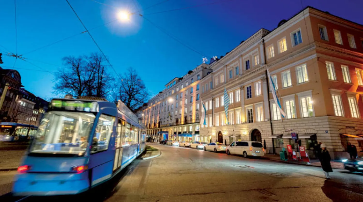 الفندق الذي سيستضيف أعمال «مؤتمر ميونيخ للأمن» (أ.ب)