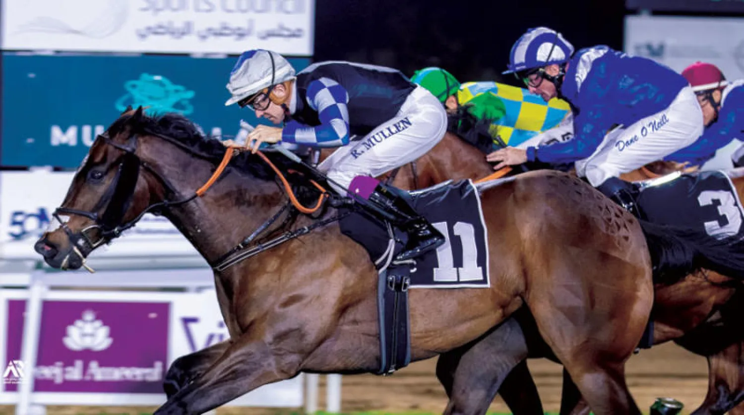 الجواد «وسترون رايتر» خلال السباق (الشرق الأوسط)