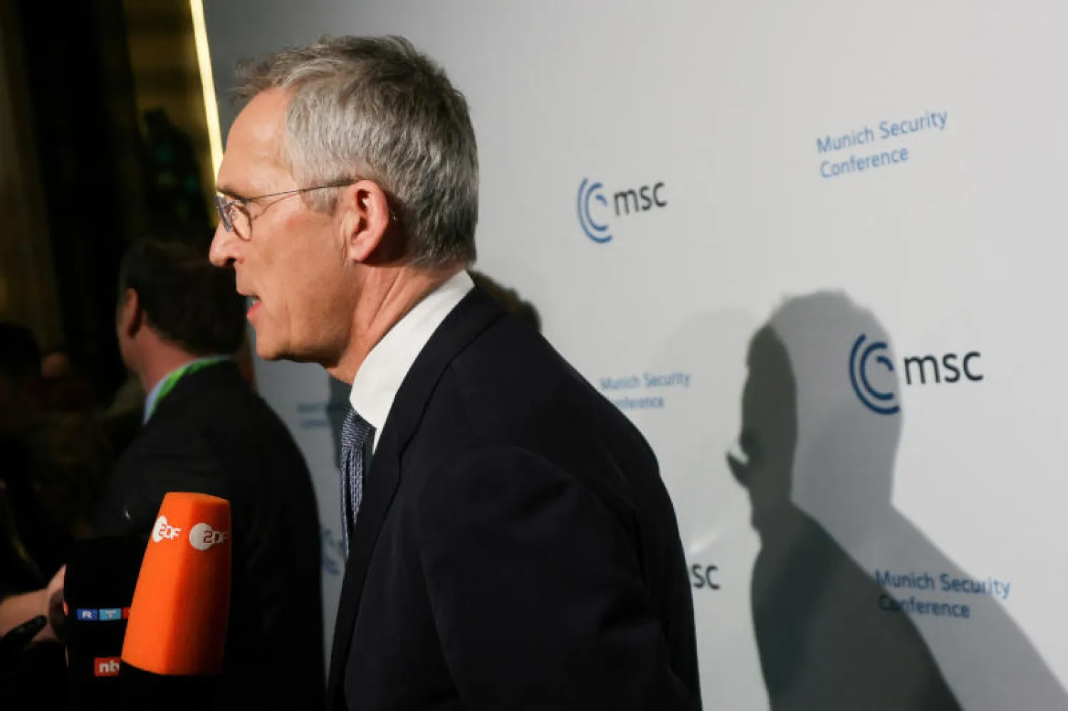 الأمين العام لحلف شمال الأطلسي (الناتو) ينس ستولتنبرغ في مؤتمر ميونيخ (رويترز)