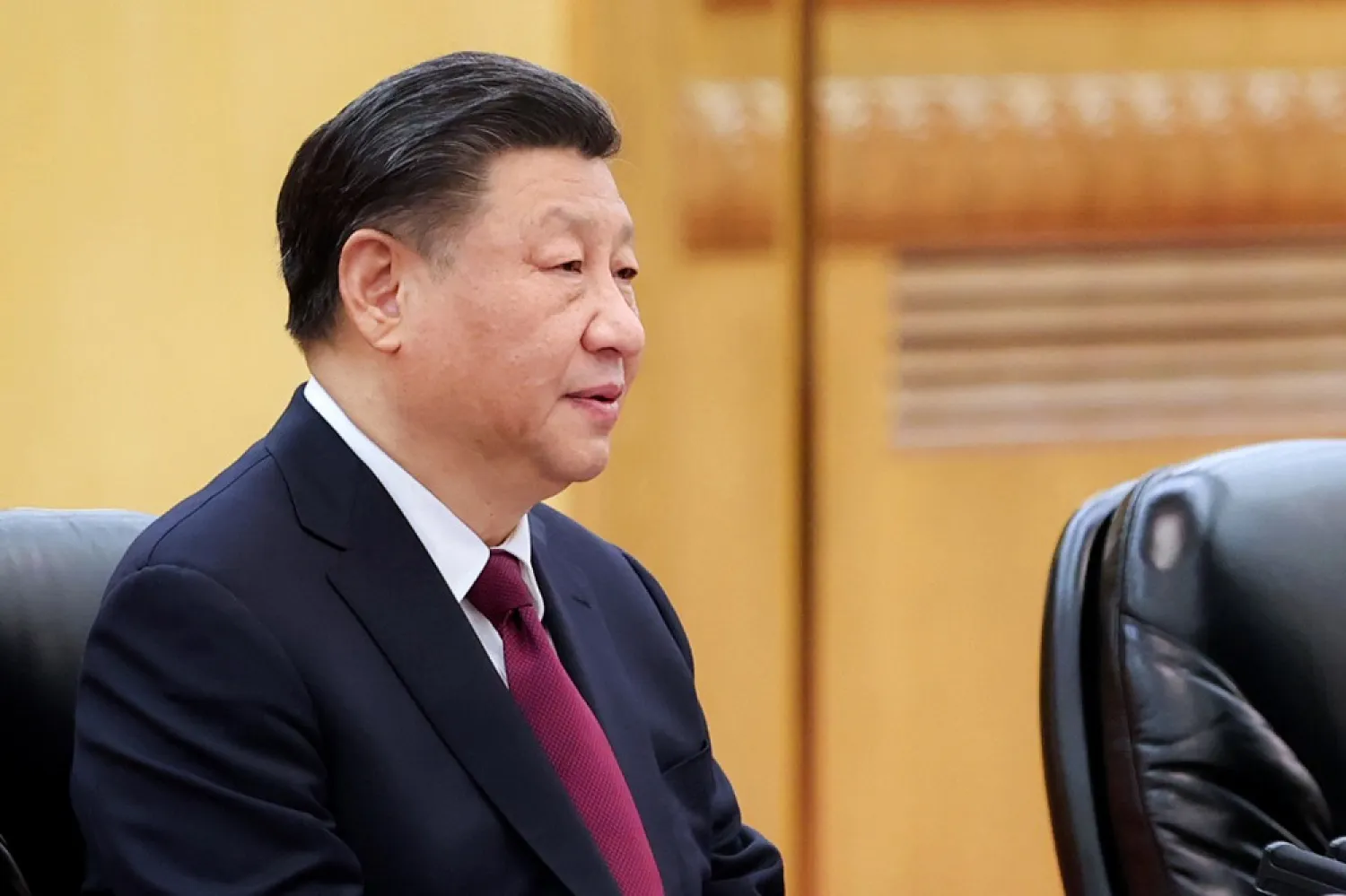 14 February 2023, China, Beijing: President of China Xi Jinping meets with Iranian President Ebrahim Raisi (not pictured). (Iranian Presidency/dpa)