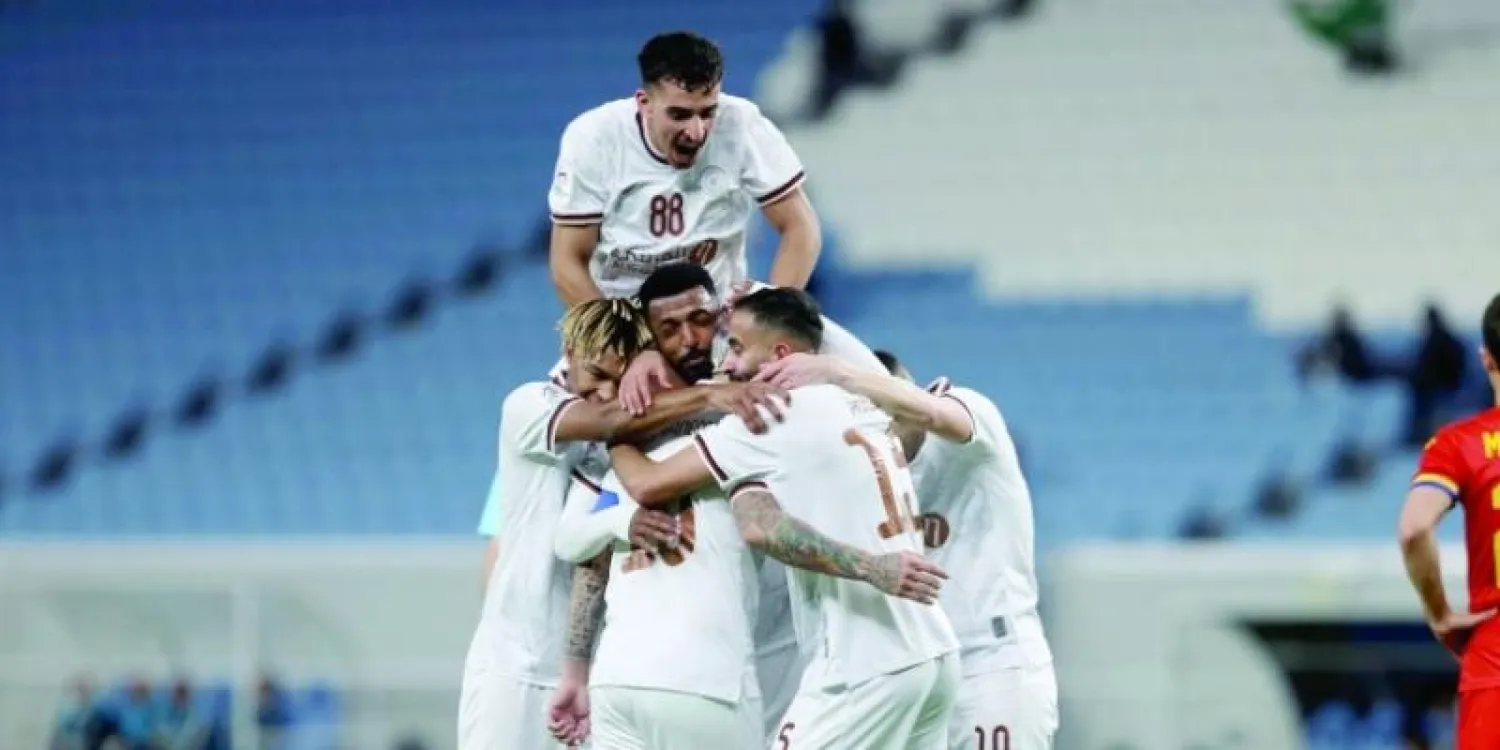 فرحة شبابية بعد الهدف الثاني أمام ناساف الأوزبكي  (تصوير: مشعل القدير)