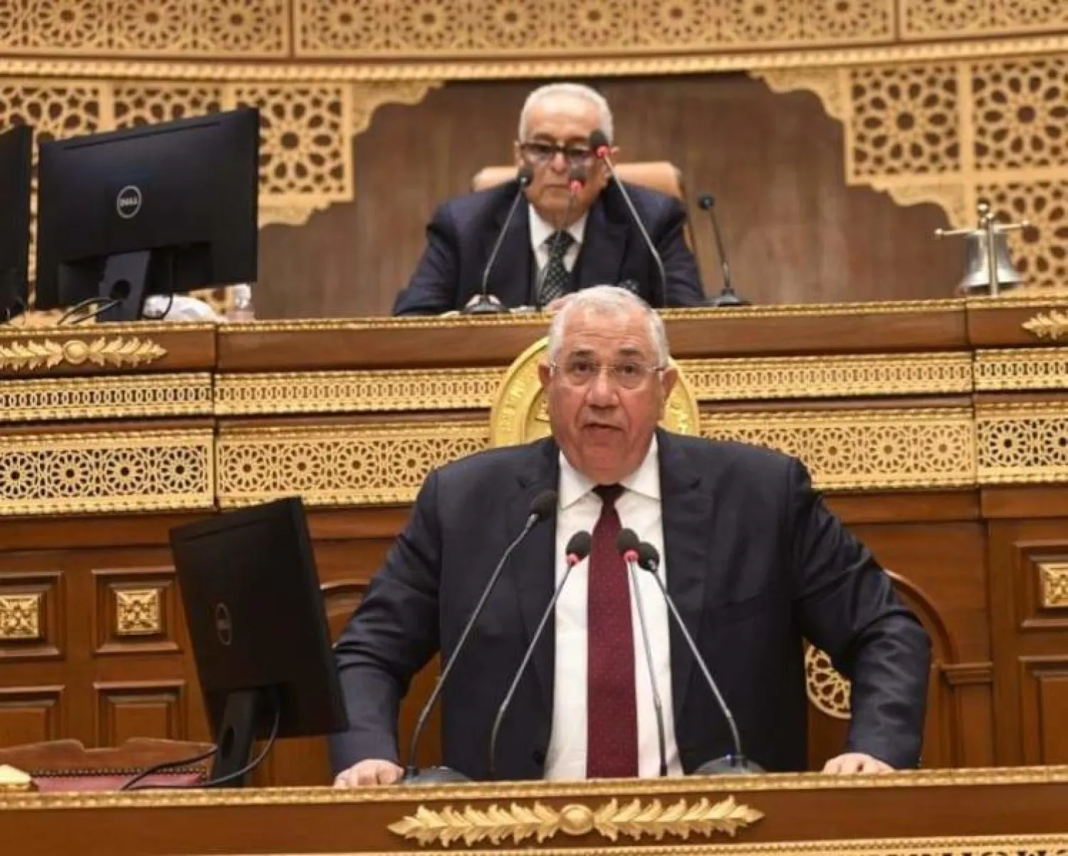 السيد القصير وزير الزراعة خلال نقاشات في مجلس الشيوخ (الصفحة الرسمية لمجلس الوزراء المصري على فيسبوك)