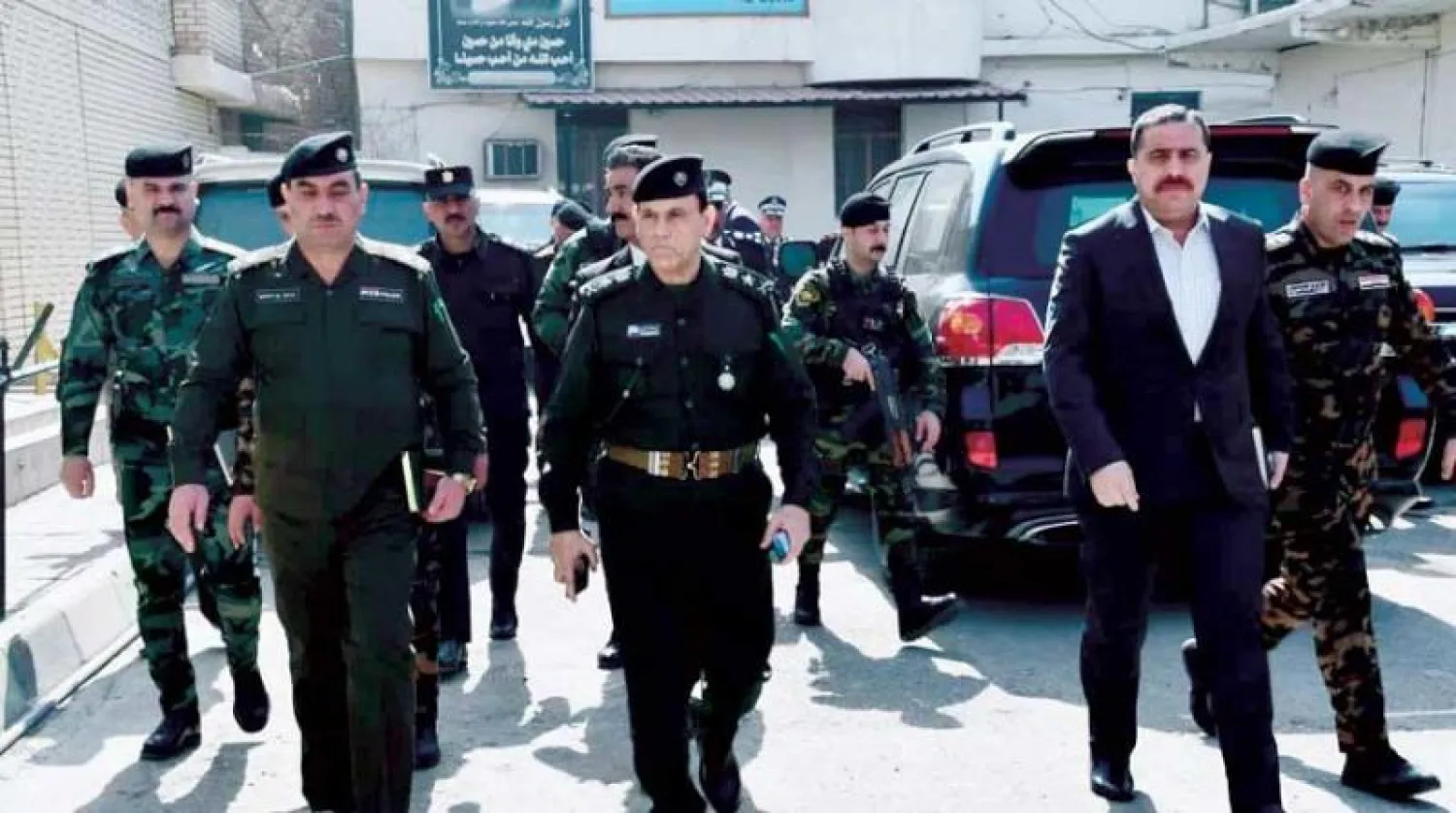 الفريق الخالدي لدى وصوله إلى ديالى أمس للإشراف على التحقيق  (واع)