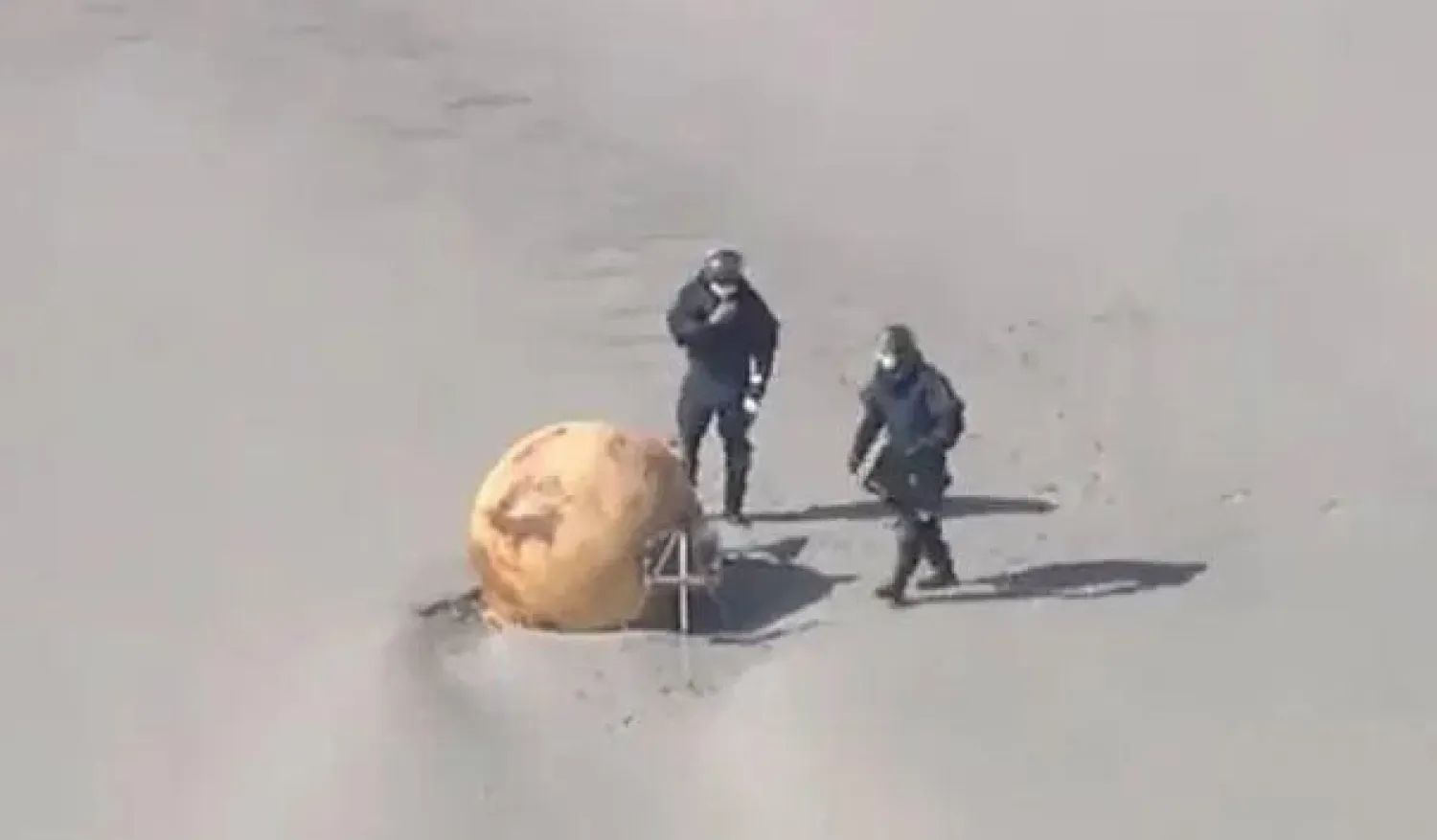 صورة مقتبسة من مقطع فيديو نشرته وسائل إعلام يابانية للكرة