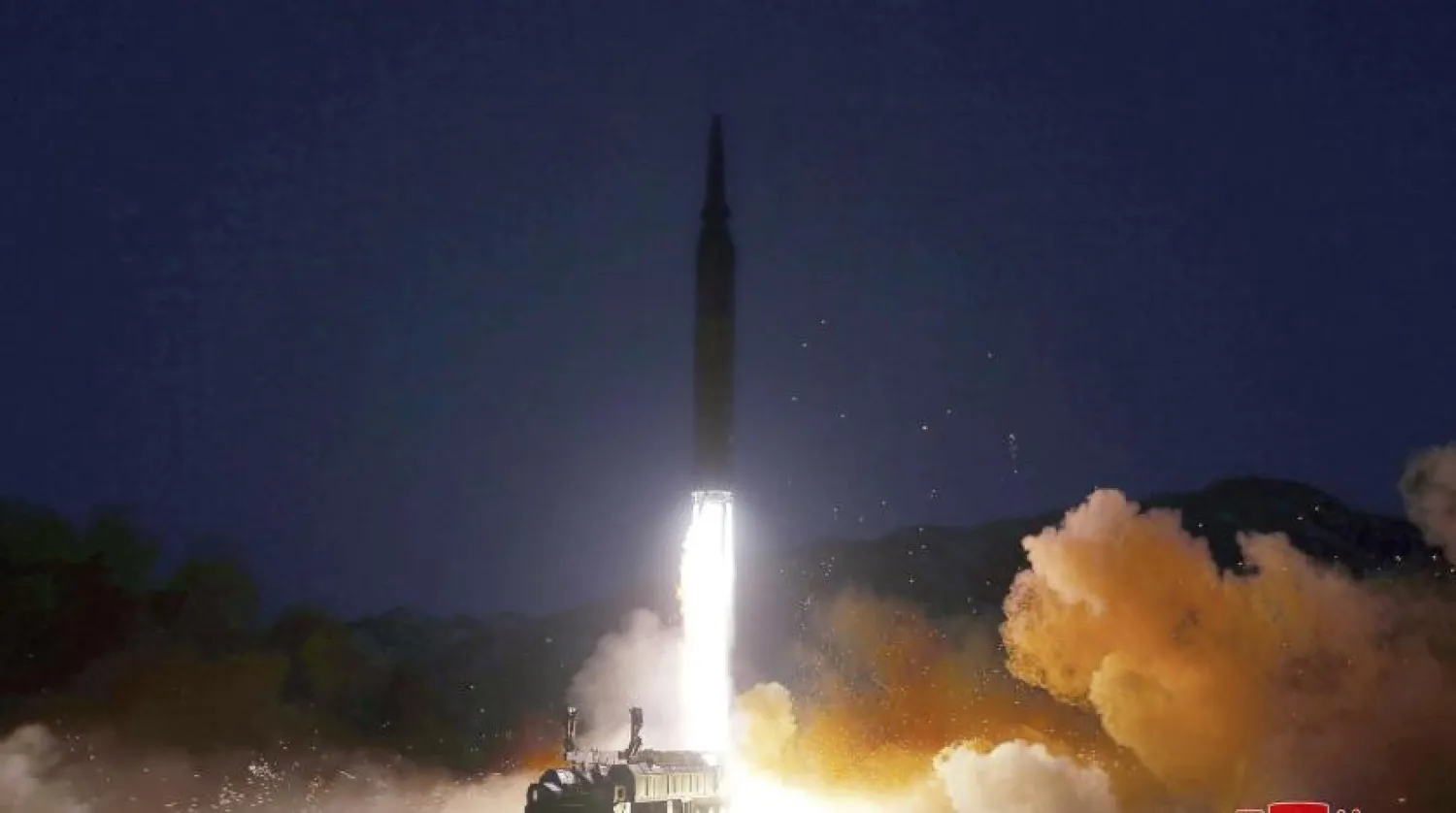 FILE - This photo provided by the North Korean government shows what it says is a test launch of a hypersonic missile on Jan. 11, 2022 in North Korea. (Korean Central News Agency/Korea News Service via AP, File)
