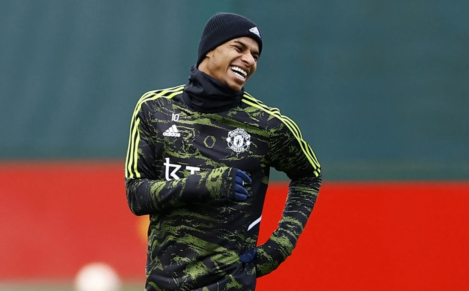 Football - Europa League - Manchester United Training - Aon Training Complex, Manchester, Britain - February 22, 2023 Manchester United's Marcus Rashford during training. (Reuters)
