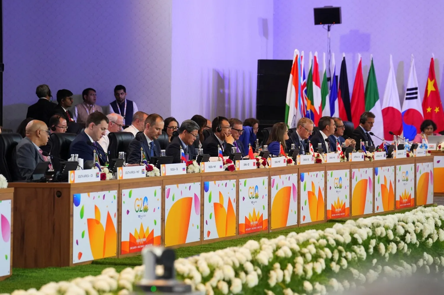 G20 Finance Ministers, Central Bank Governors and head of delegates attend the G20 Finance Ministers and Central Bank Governors meeting on the outskirts of Bengaluru, India, February 24, 2023. (India's Press Information Bureau/Handout via Reuters)