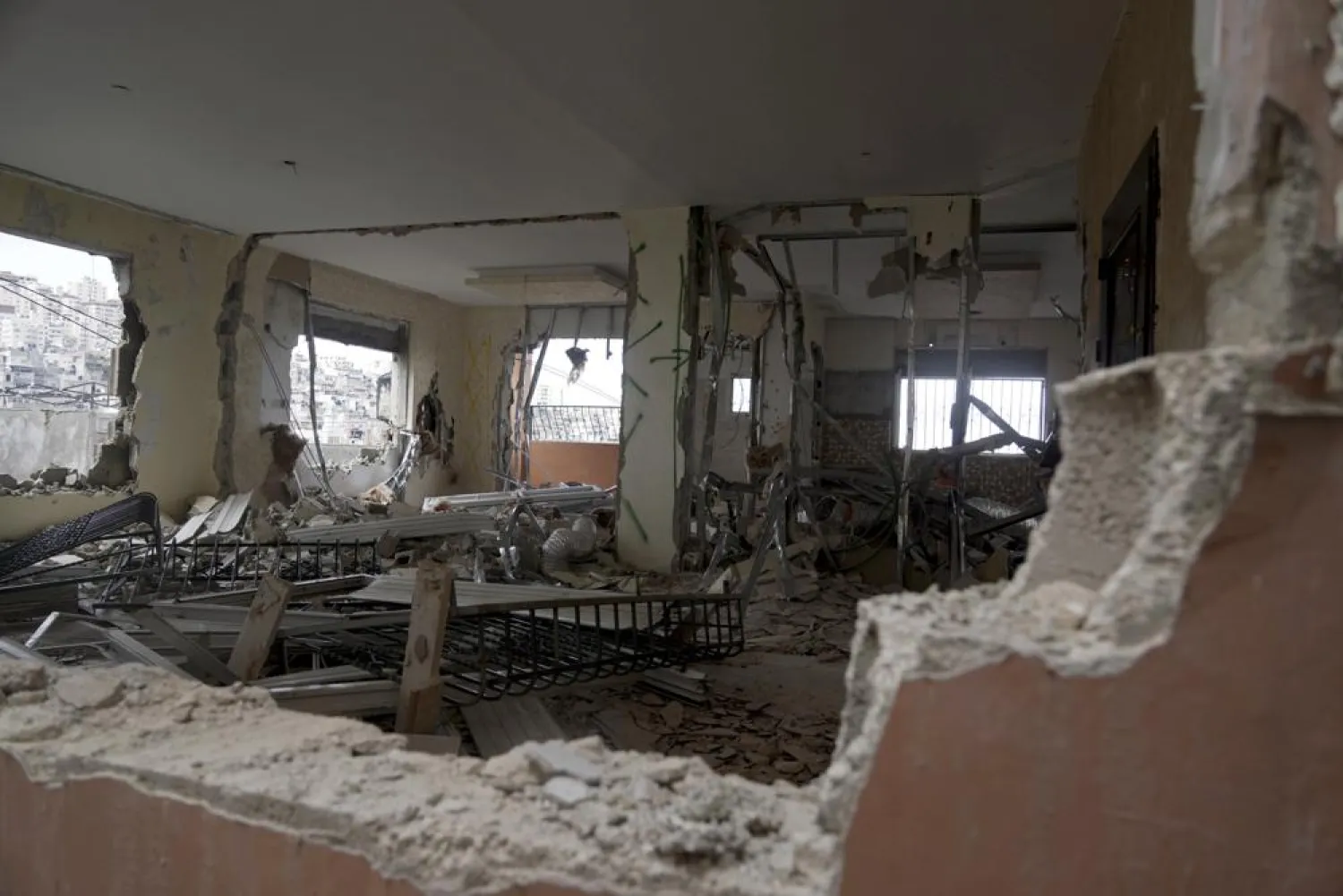 File photo: The ruins of the family home of Palestinian fighter Fadi Abu Shkhaidem, remain after demolition by Israeli security forces, Tuesday, Feb. 1, 2022. (AP Photo/Mahmoud Illean)