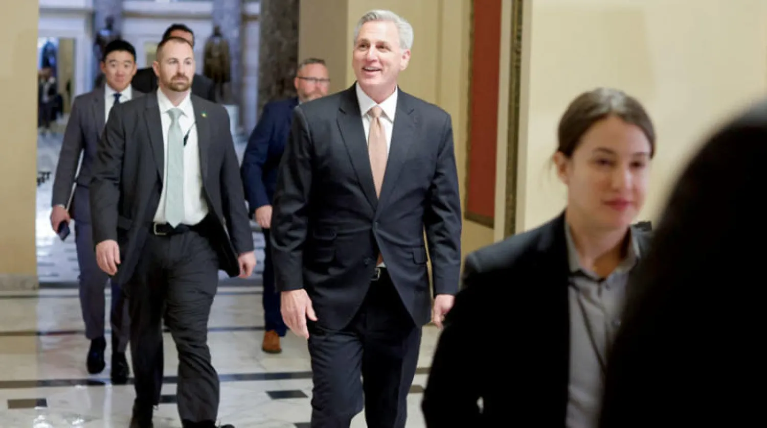 رئيس مجلس النواب كيفين ماكارثي في الكابيتول (رويترز)