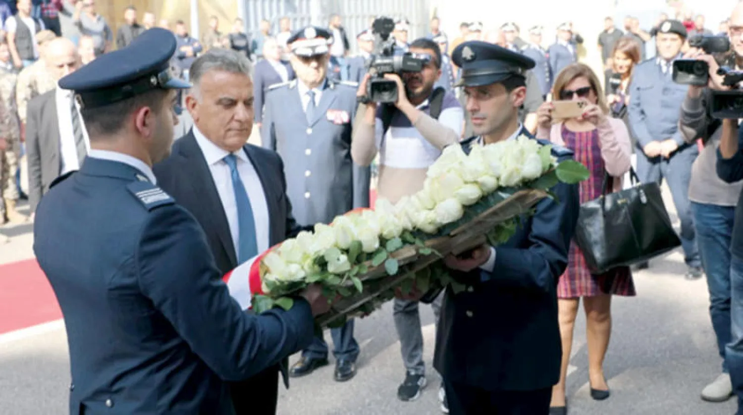 من الحفل التكريمي الذي أقيم للواء عباس إبراهيم أمس لدى مغادرته المديرية العامة للأمن العام (الوكالة الوطنية)