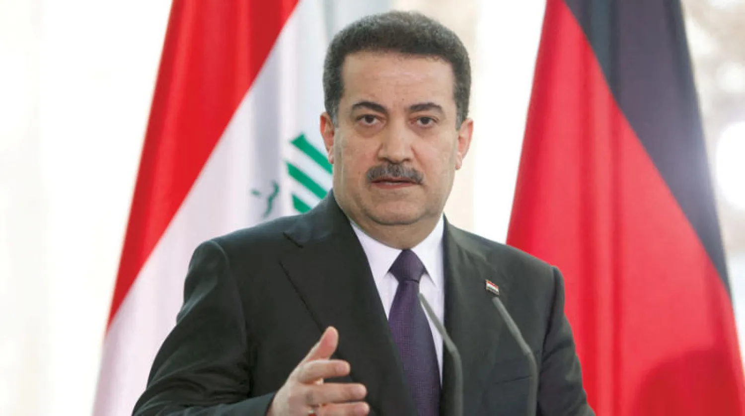 رئيس الوزراء العراقي محمد شياع السوداني يتحدث في مؤتمر صحافي في 13 يناير الماضي (رويترز)