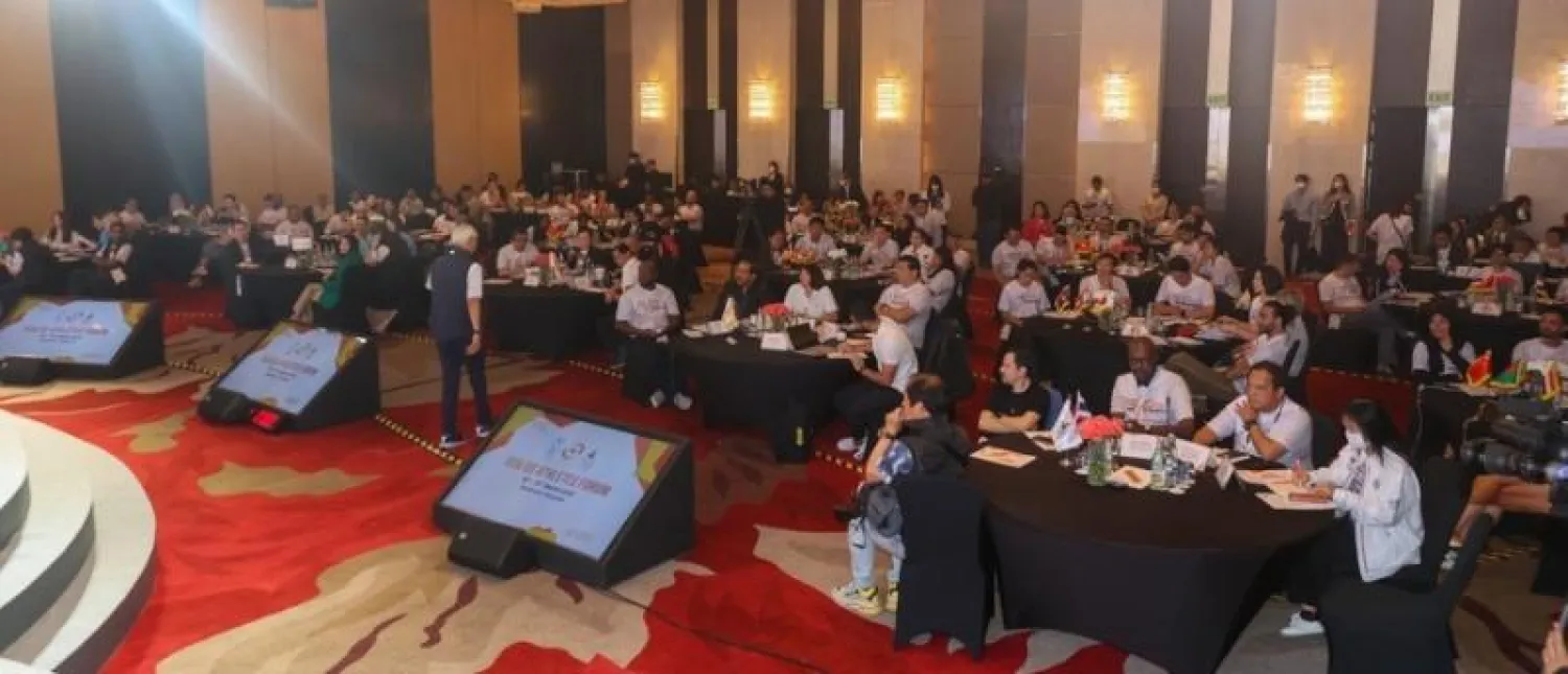 جانب من الاجتماع الذي جرى في بانكوك (موقع المجلس الأولمبي الآسيوي)