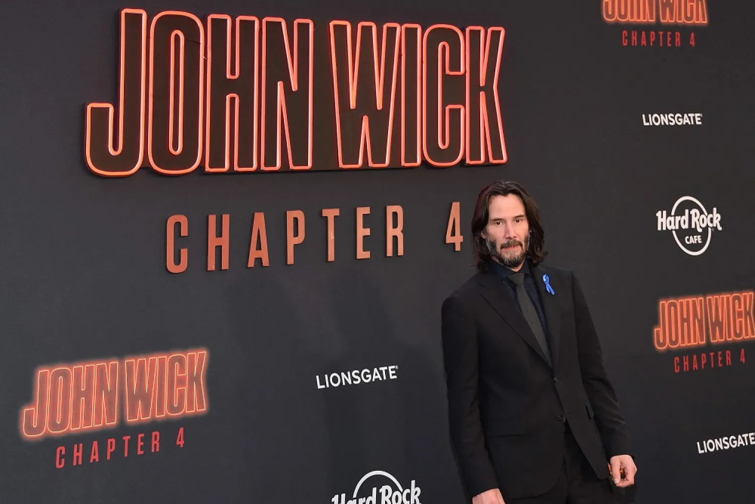 US actor Keanu Reeves arrives for the Los Angeles Premiere of "John Wick: Chapter 4" at the TCL Chinese Theatre in Hollywood, California, on March 20, 2023. (AFP)