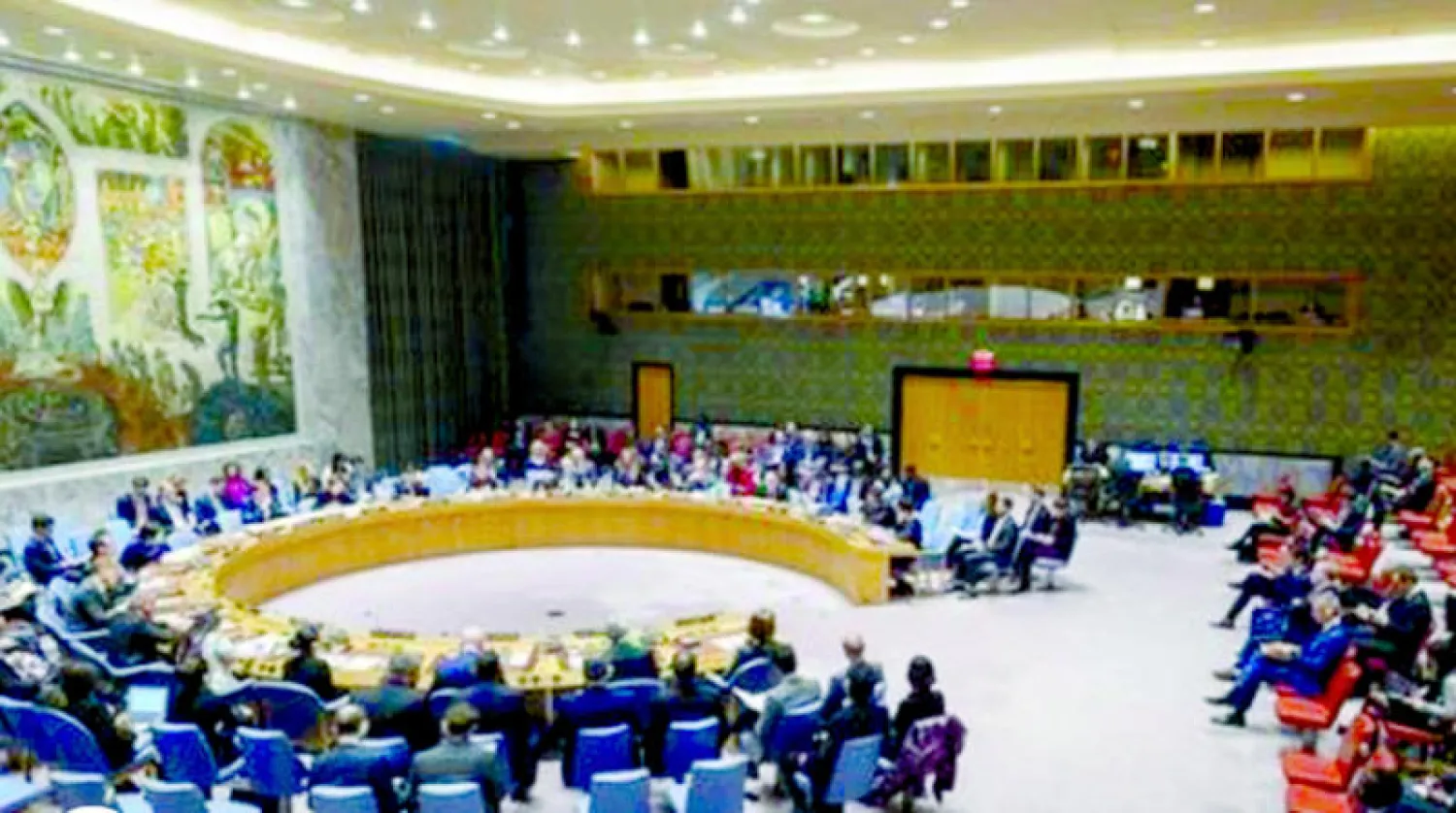 من جلسة سابقة لمجلس الأمن الدولي (البعثة الأممية لدى ليبيا)