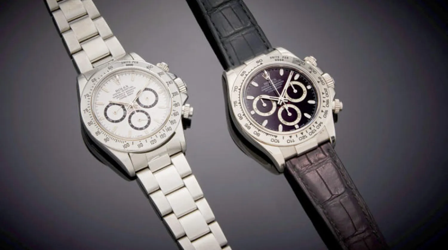 ساعتان من طراز «رولكس دايتونا» لبول نيومان (أ.ف.ب)