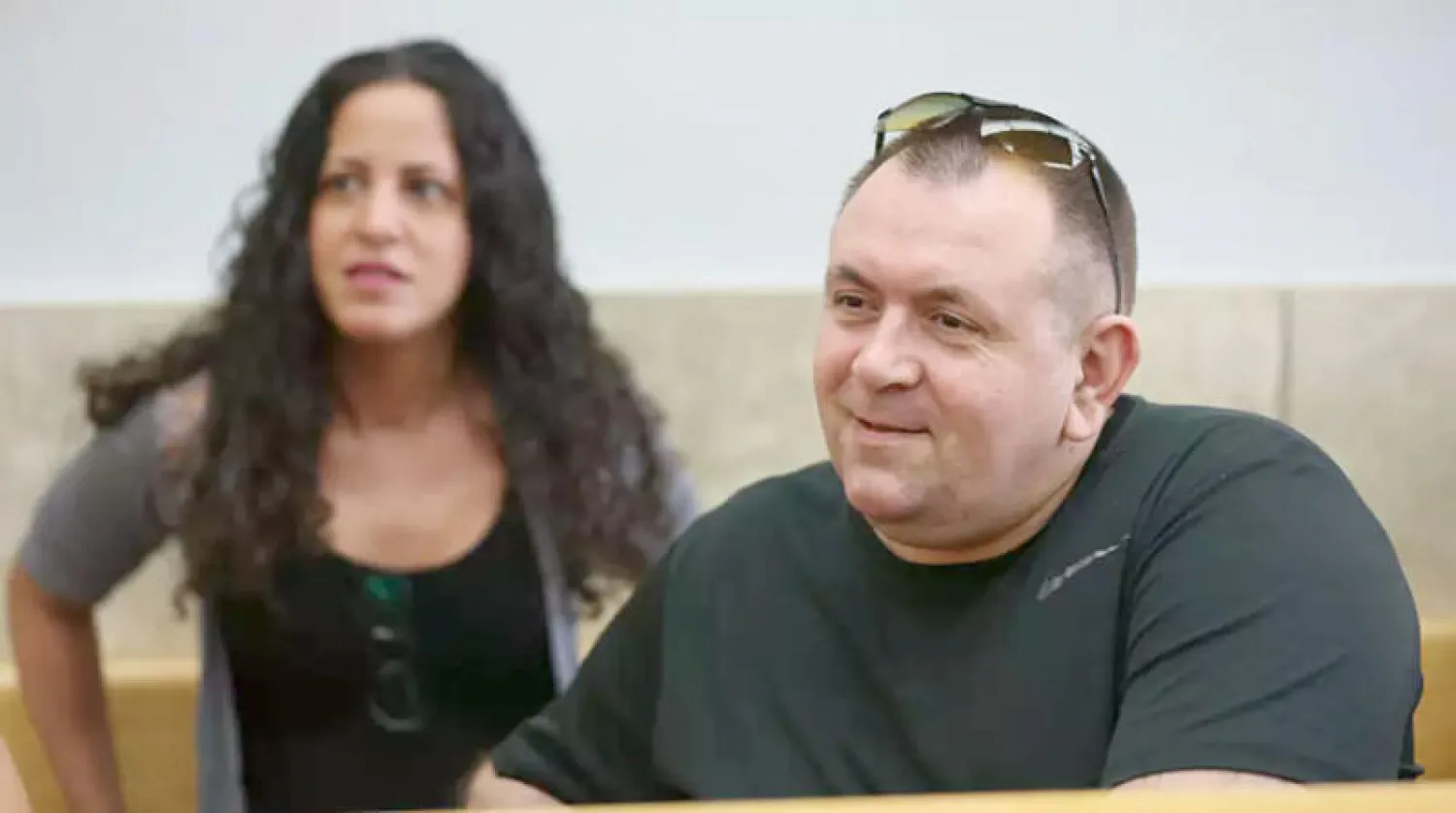 رومان زدوروف في المحكمة المركزية في الناصرة عند سماع النطق بالبراءة (حساب الدفاع عن قضيته)