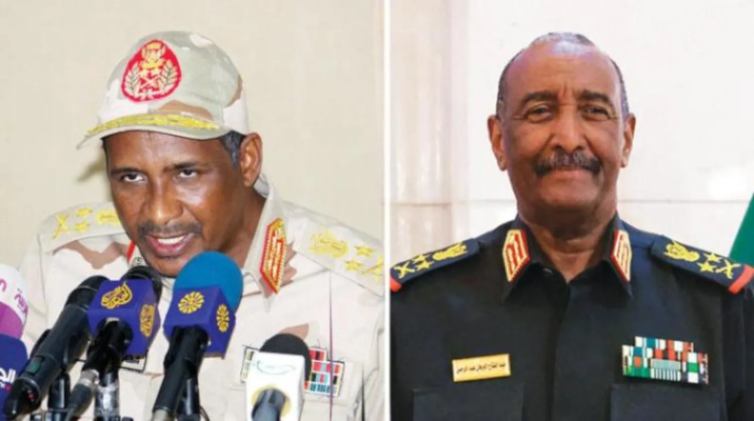 قائد الجيش الفريق البرهان (أ ف ب) - قائد «الدعم السريع» الفريق {حميدتي} (رويترز)