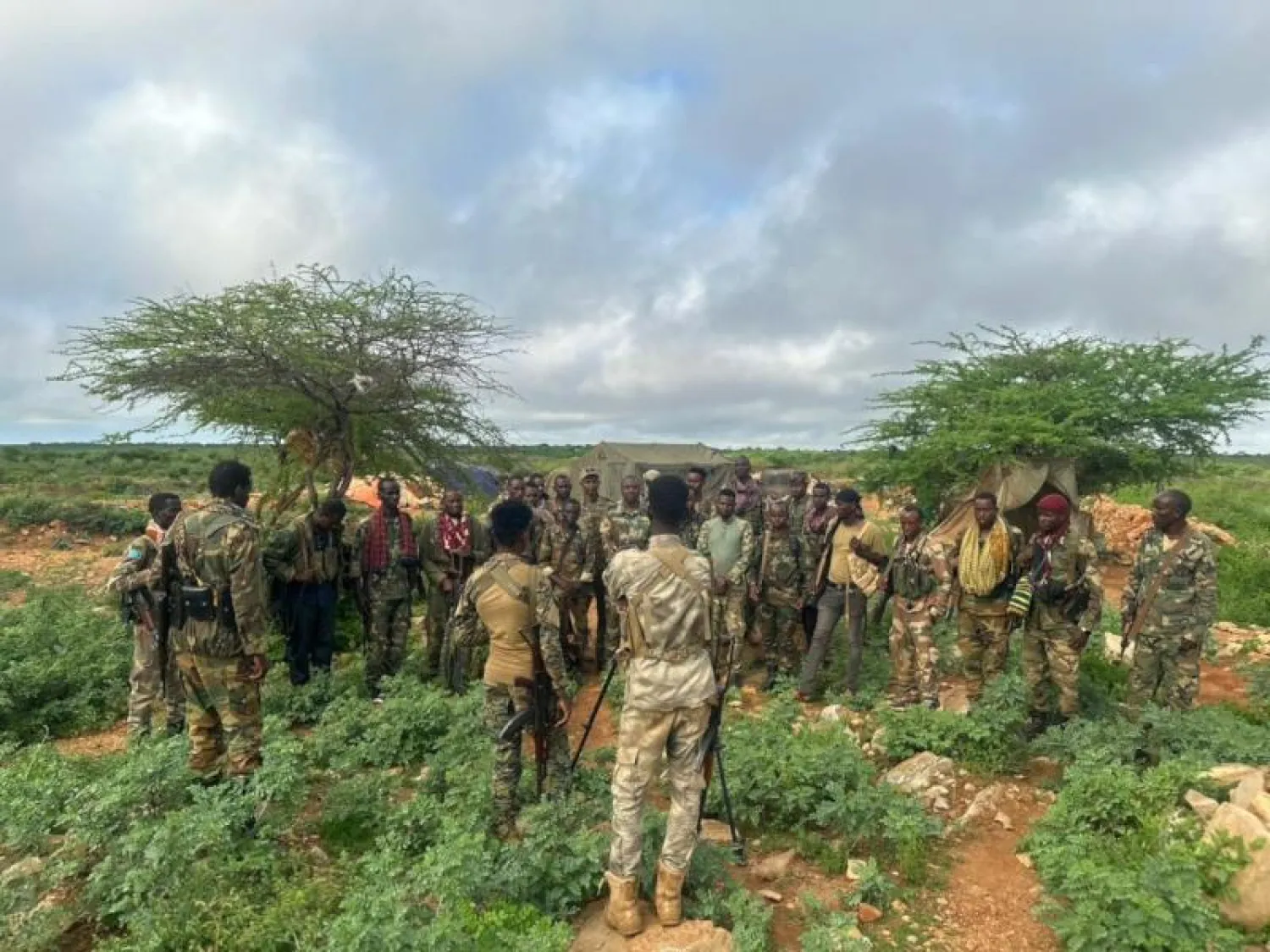 عناصر من الجيش الصومالي في الجنوب (وكالة الأنباء الصومالية الرسمية)