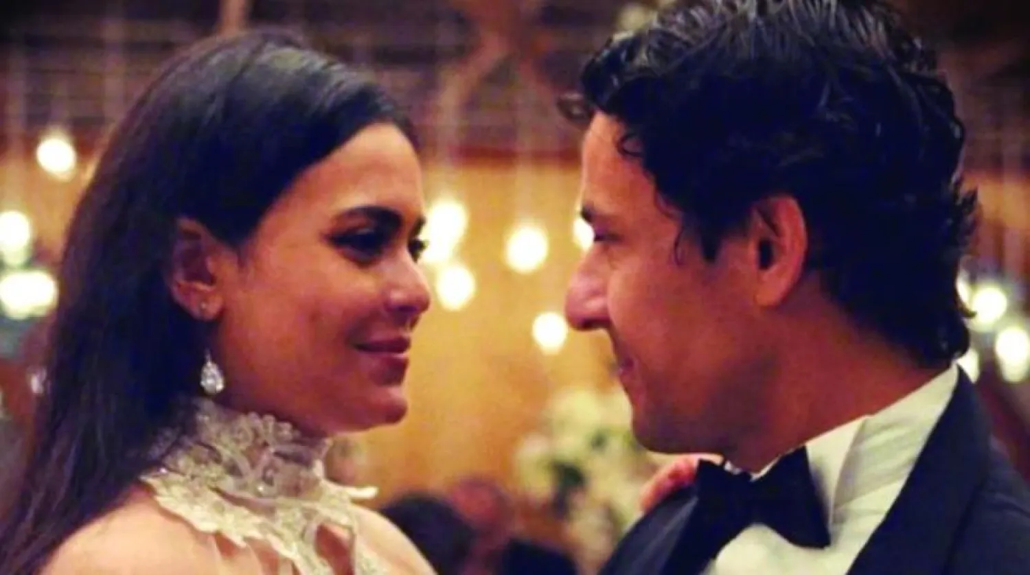 Actors Ali Kassem and Asmaa Galal during a scene in “El Harsha El Sab'a" series. 