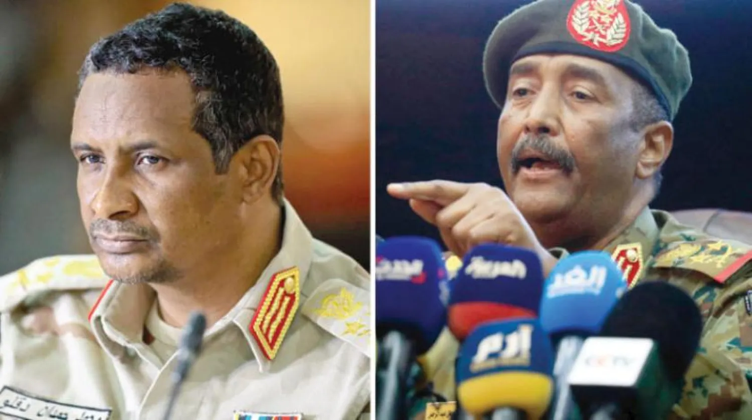 Army commander, Lieutenant-General Abdel-Fattah Al-Burhan (AFP) - Commander of the Rapid Support Forces, Lieutenant General Mohammad “Hemedti” Dagalo. (AFP)