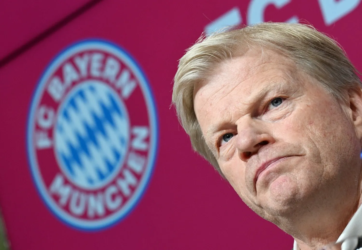 25 March 2023, Bavaria, Munich: Chairman of the Board of Bayern Munich Oliver Kahn holds a press conference. (dpa)
