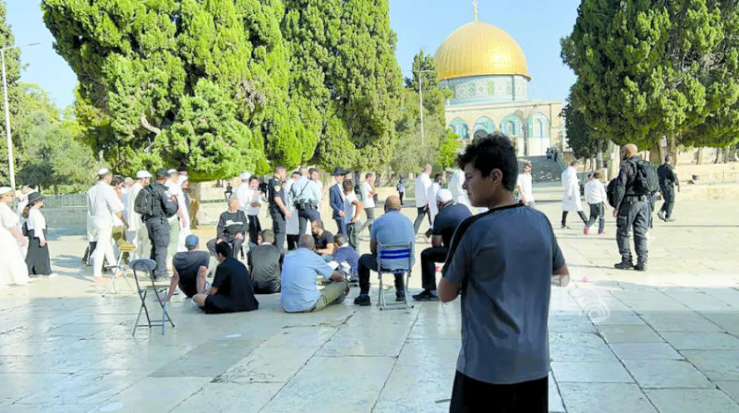 صورة أرشيفية لاقتحام المستوطنين لباحات المسجد الأقصى (وفا)