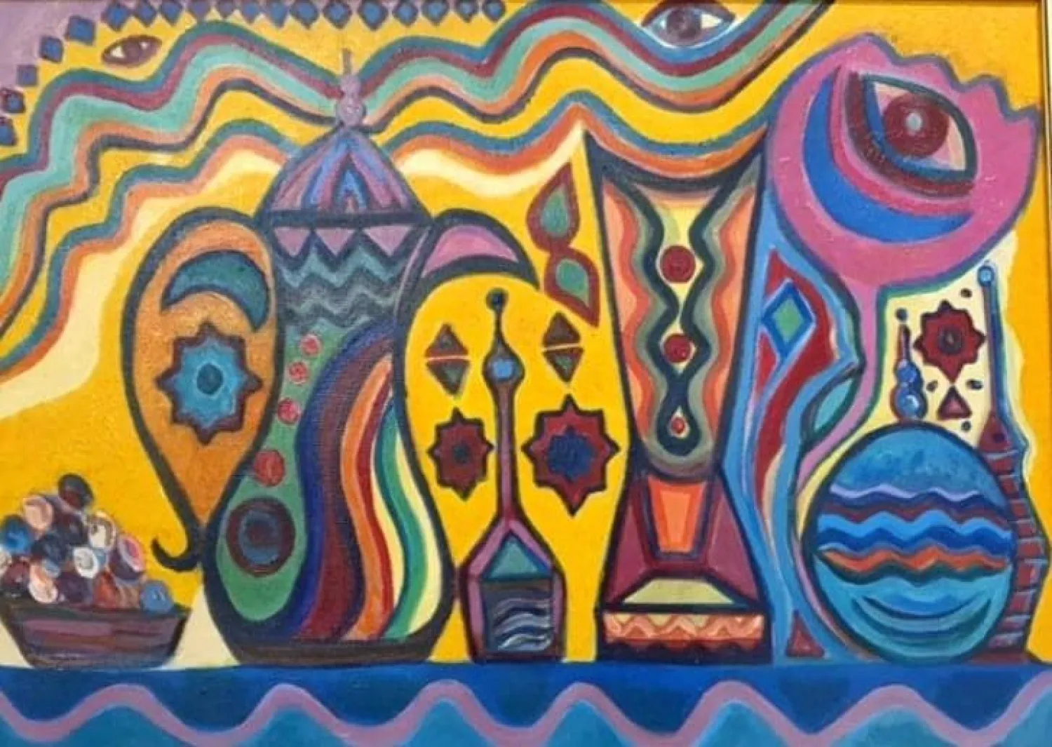 عمل للفنان السعودي مروان عبد الحليم رضوي (هشام قنديل ود. زكريا القاضي)