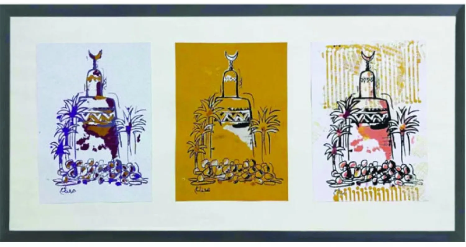 لوحة للفنانة هياء الفصام (غاليري نايلا)