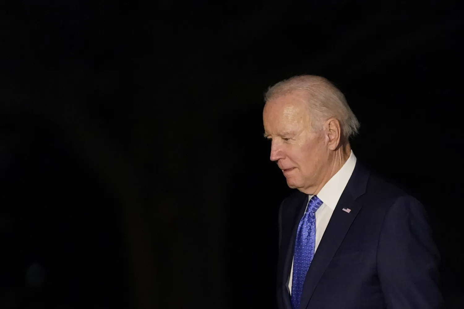 President Joe Biden walks on the South Lawn of the White House after stepping off Marine One, Monday, April 3, 2023, in Washington. Biden is returning from Minnesota after promoting his economic agenda. (AP)