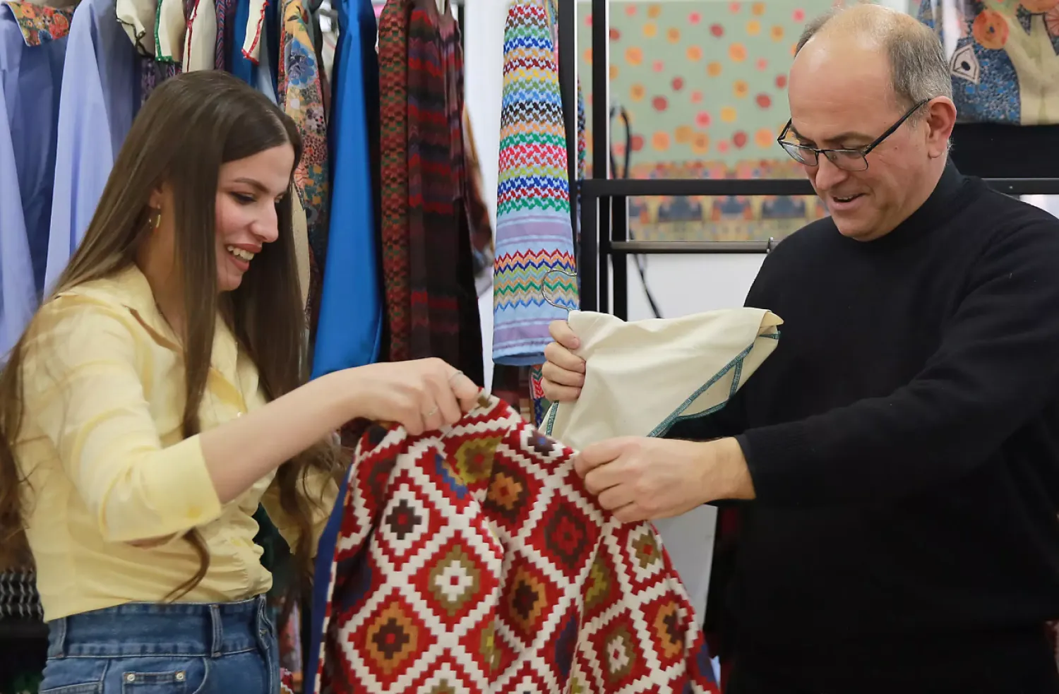 Cornioli hopes the Rafedin label, meaning 'two rivers', will become widely known © Khalil MAZRAAWI / AFP
