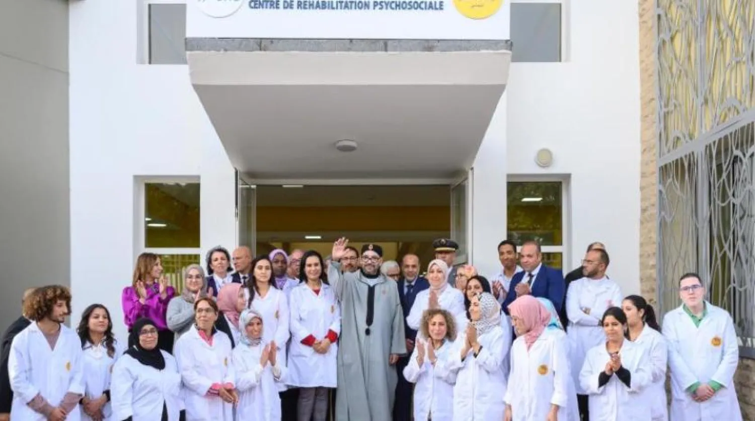 Morocco’s King Mohammed VI at the inauguration of the Psychosocial Rehabilitation Center at Casablanca’s Ibn Rochd University Hospital. (MAP)