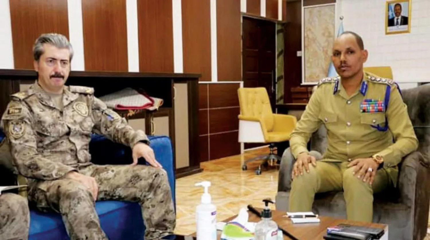 قائد الشرطة الصومالية يستقبل وفد الشرطة التركية (وكالة أنباء الصومال)