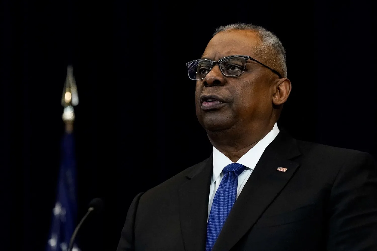 US Defense Secretary Lloyd Austin speaks during a joint press availability at the State Department with US Secretary of State Antony Blinken, Philippine Secretary of Foreign Affairs Enrique Manalo, and Philippine Defense Chief Carlito Galvez Jr., in Washington, US, April 11, 2023. (Reuters)