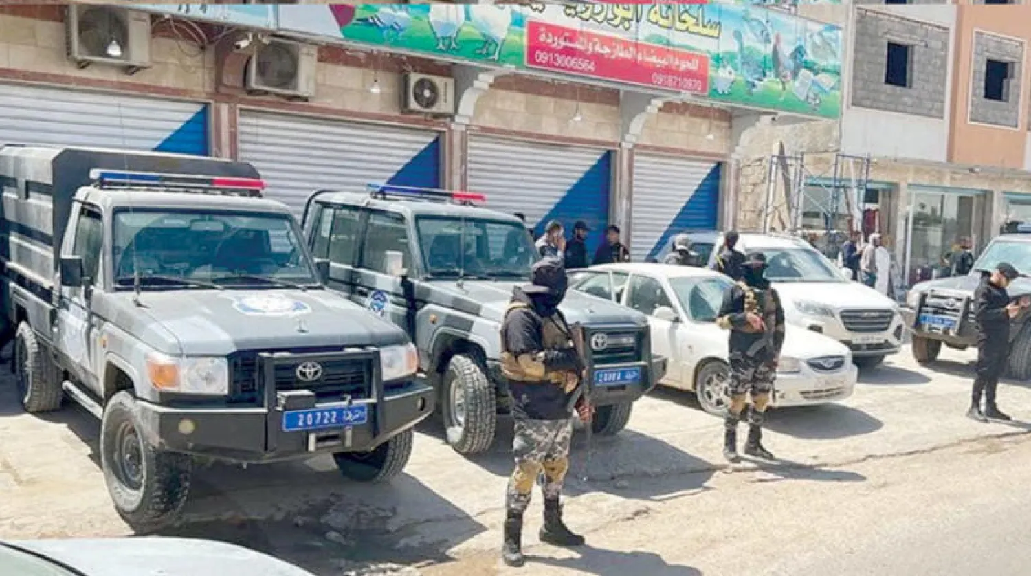 عناصر من إدارة المهام الخاصة التابعة لوزارة الداخلية بحكومة «الوحدة» (الداخلية)