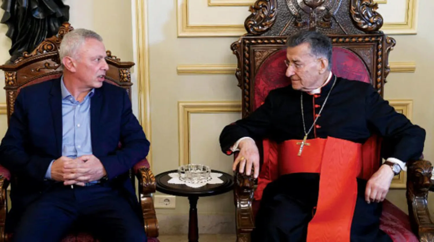 البطريرك الراعي مستقبلاً فرنجية أمس (الوكالة الوطنية)