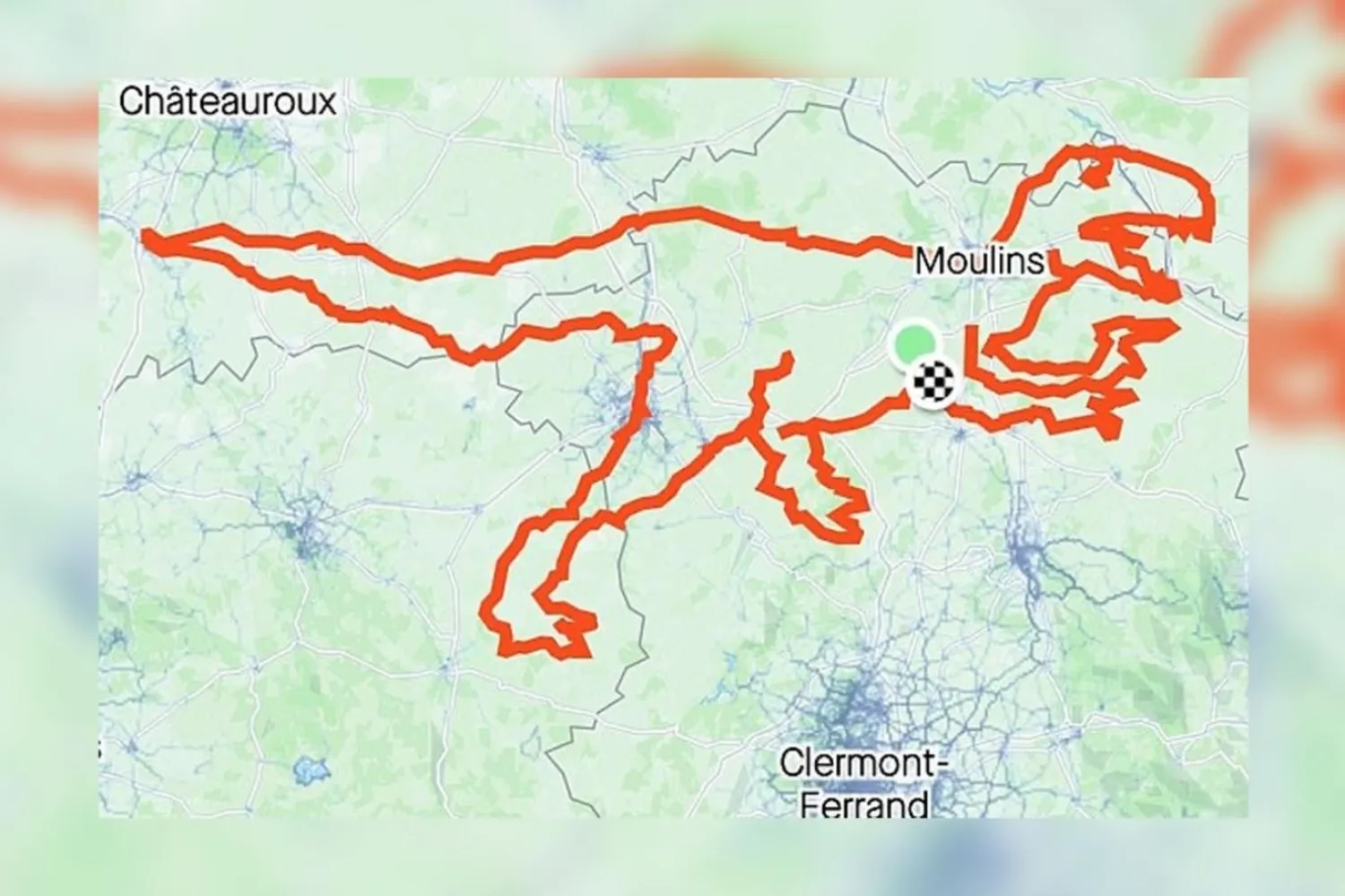 Bisikletçiler, Strava adlı bir fitness uygulaması üzerinden bu çizimi yaptı (Strava)

