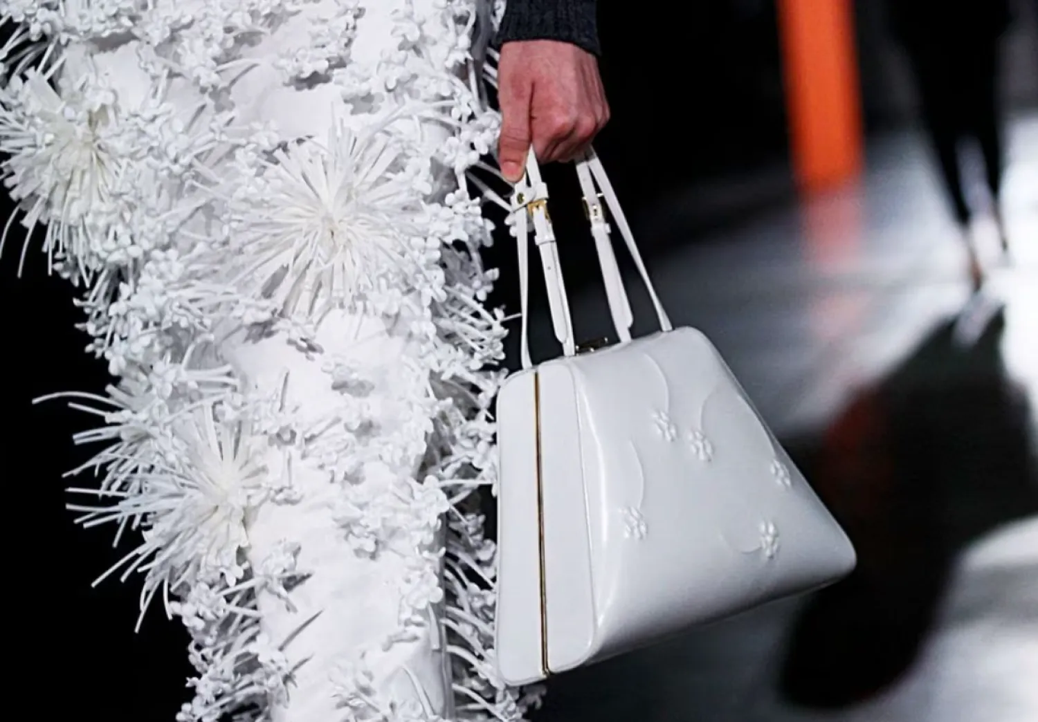 A model presents a creation from the Prada Fall/Winter 2023/2024 collection during Fashion Week in Milan, Italy, February 23, 2023. REUTERS/Alessandro Garofalo





