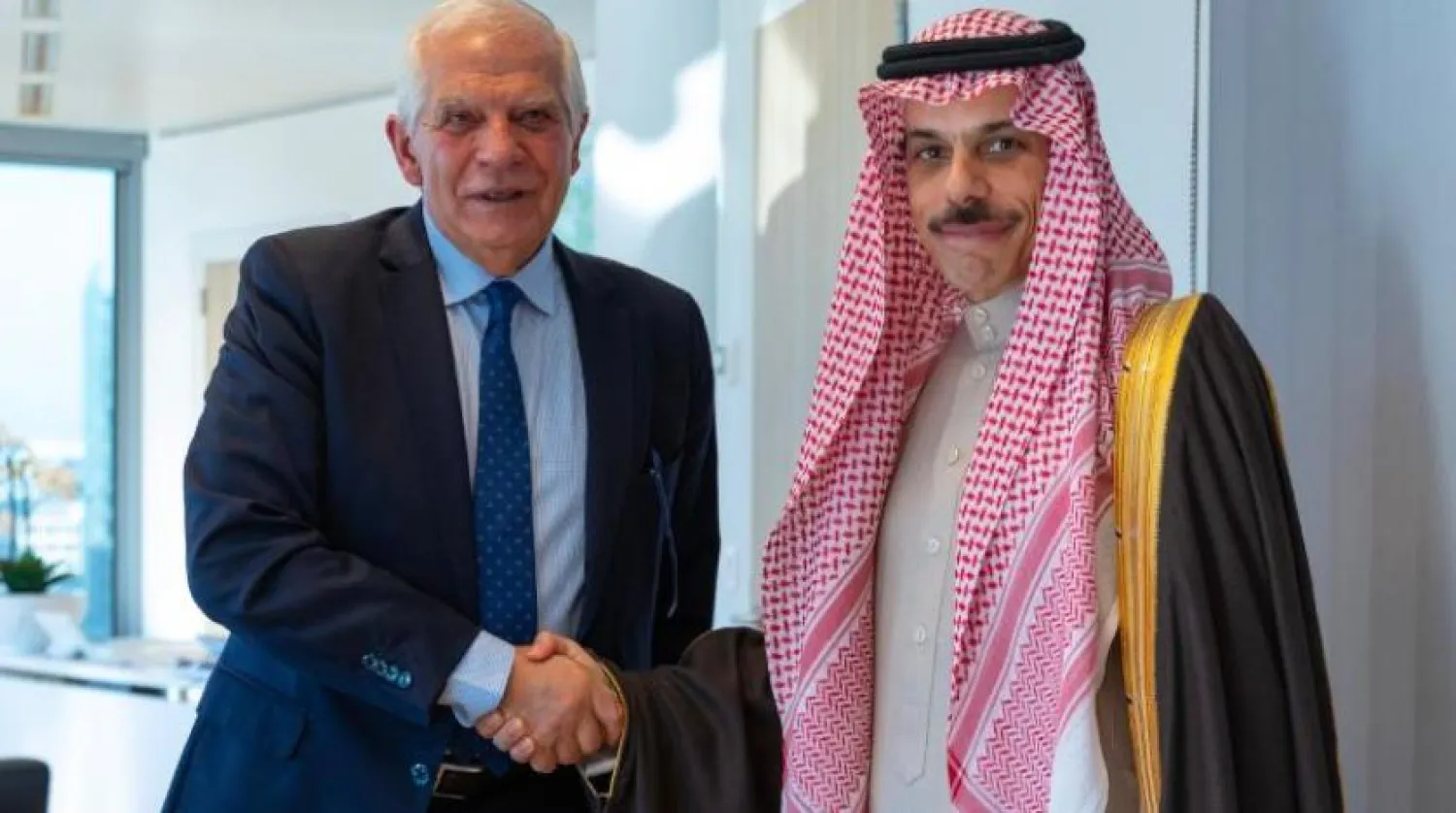 Saudi FM and High Representative of the European Union for Foreign Affairs and Security Policy in a previous meeting (Saudi Foreign Ministry) 