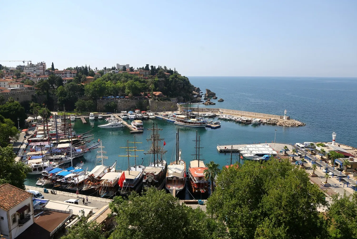 The old town and the historic port are see in the |Mediterranean resort city of Antalya, Türkiye, June 18, 2020. (Reuters)