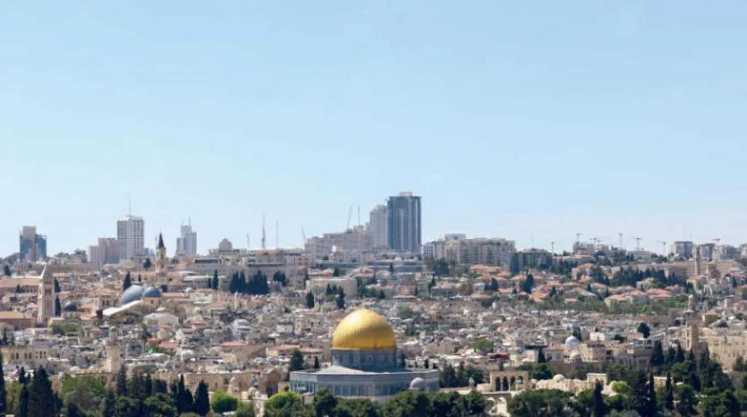 An aerial view over the Dome of the Rock in Jerusalem on al-Nakba day (Reuters)

