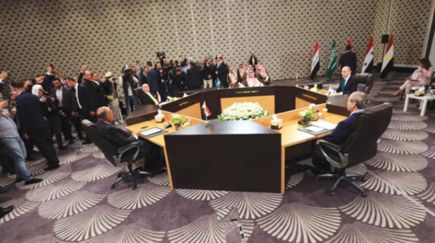 کل عمان میں شام سے متعلق عرب وزارتی اجلاس (اے ایف پی)
