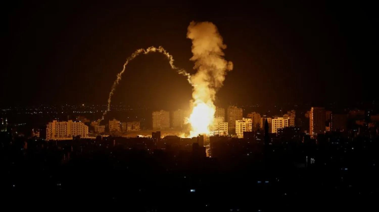 Smoke rises following an Israeli air strike in Gaza May 2, 2023. REUTERS/Mohammed Salem