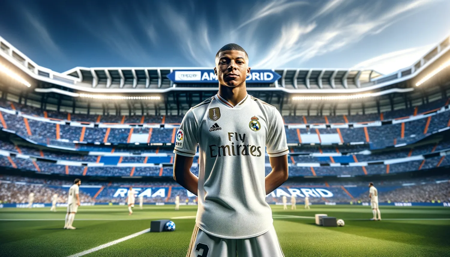 صورة بالذكاء الاصطناعي لمبابي كلاعب في ريال مدريد (إكس)