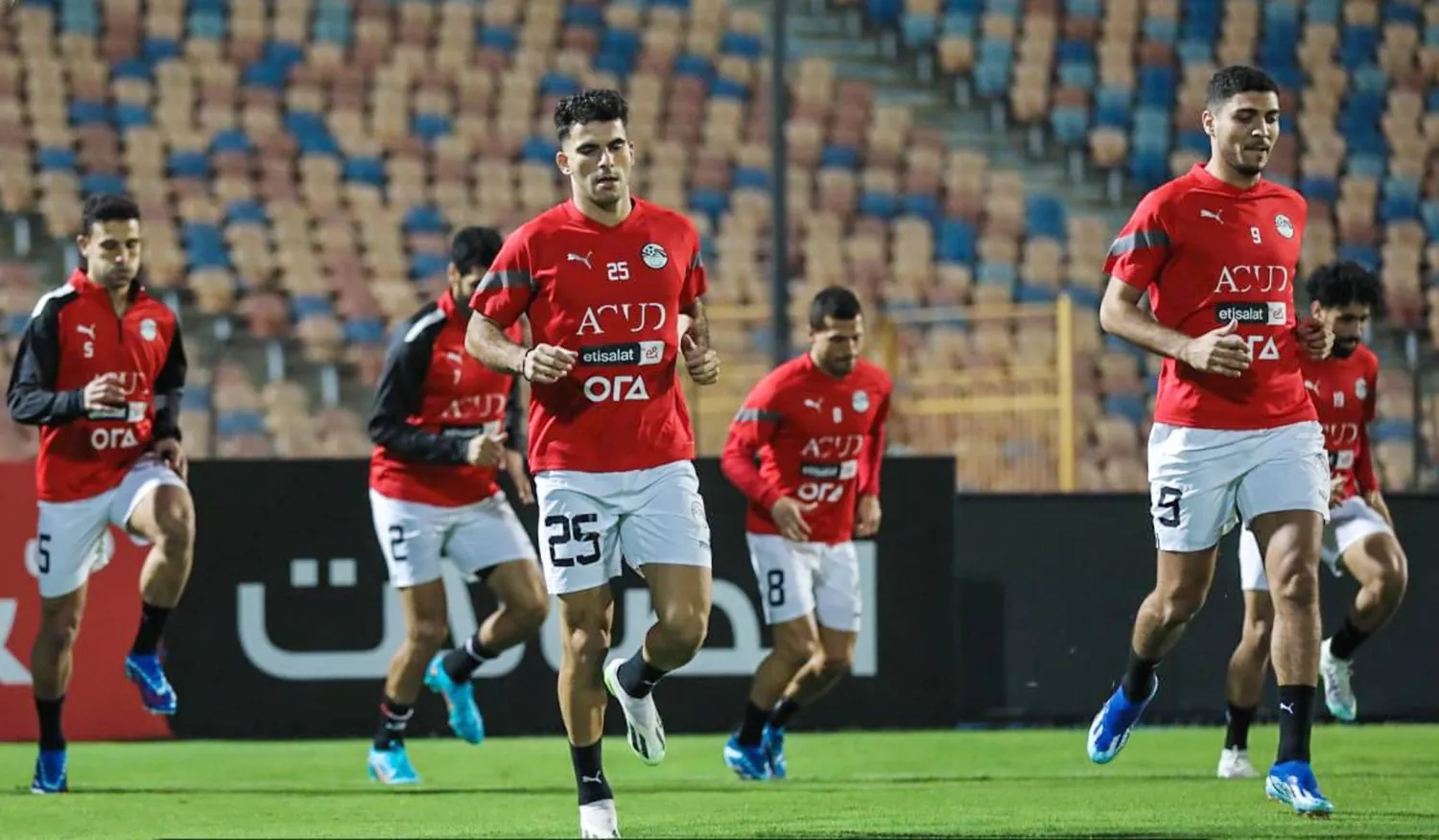 جانب من تدريبات المنتخب المصري استعداداً لبطولة كأس الأمم الأفريقية (الشرق الأوسط)