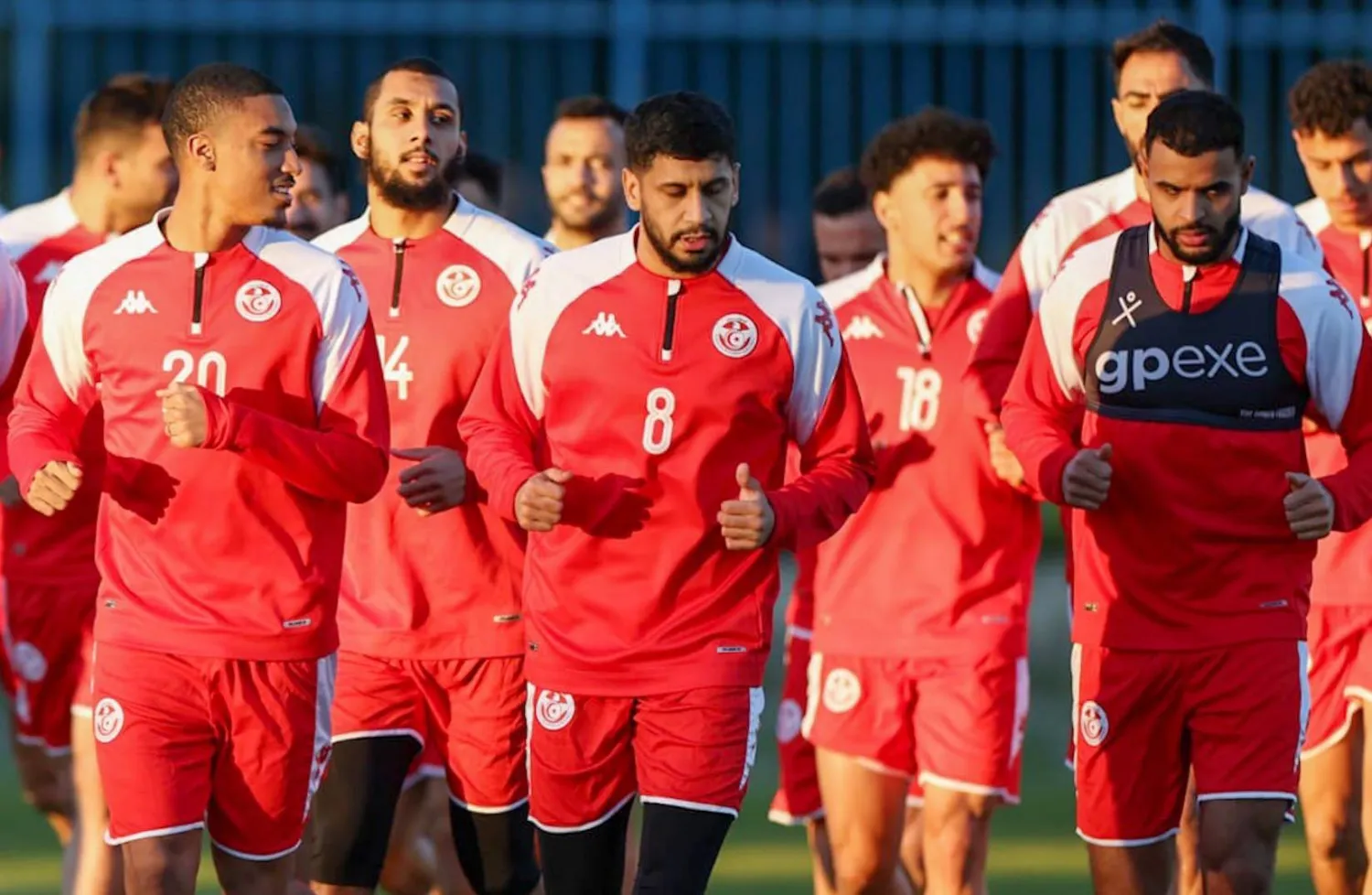 جانب من تدريبات المنتخب التونسي الأخيرة (الشرق الأوسط)