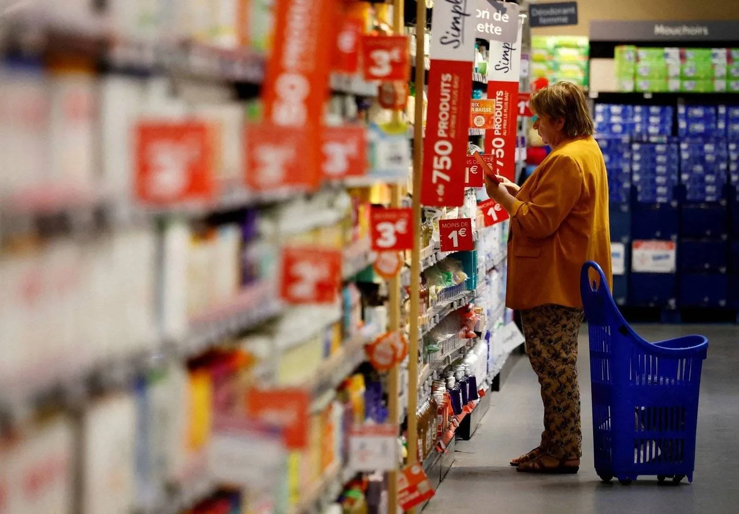 A woman shopping in a store around Europe (Reuters)