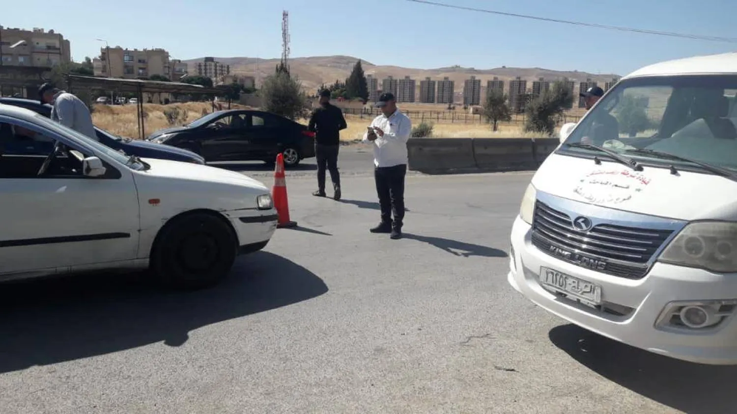 حاجز للشرطة السورية (صفحة الداخلية السورية على فيسبوك)